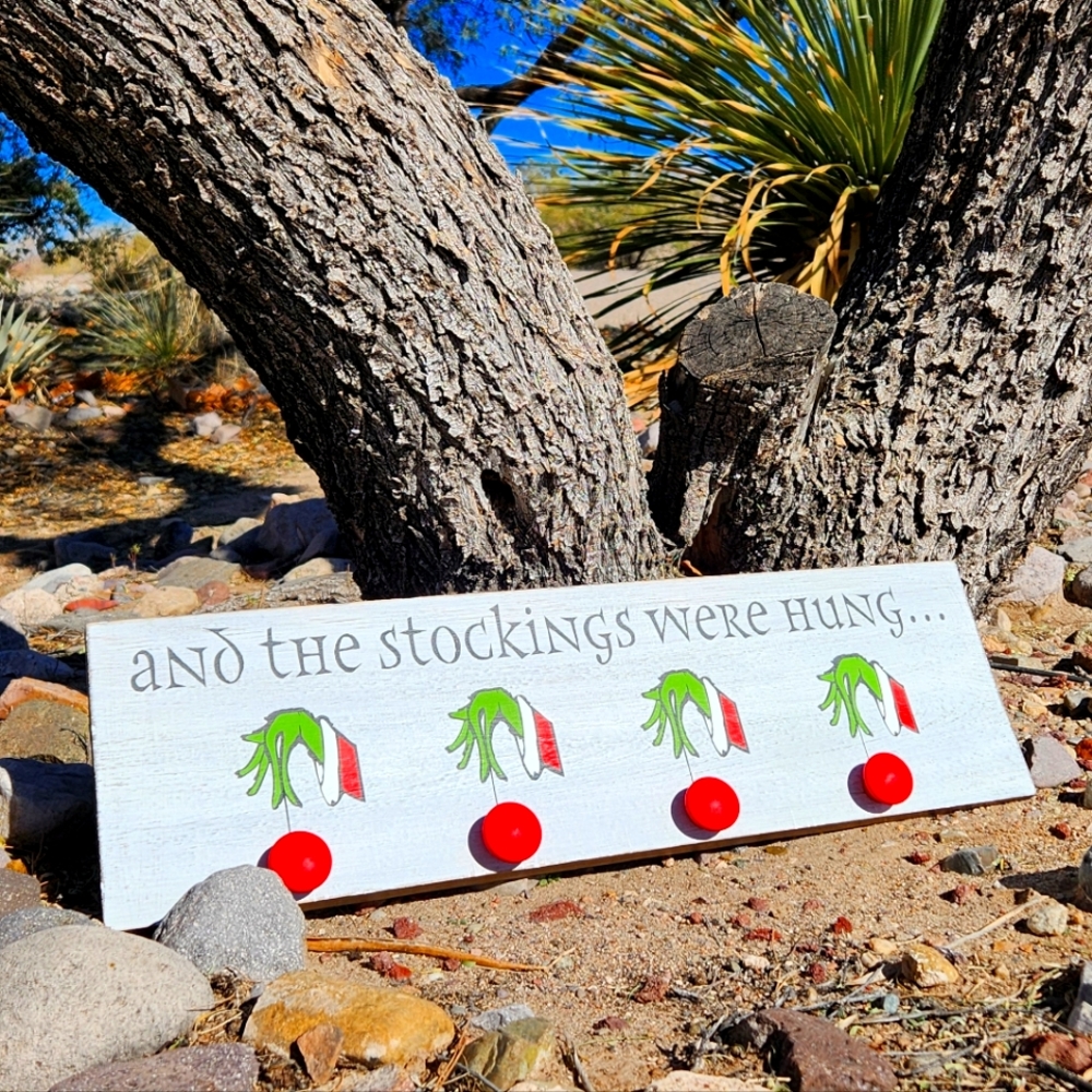 Grinch stocking holder